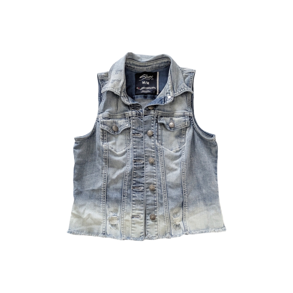 Silver Jeans Blue Denim Vest